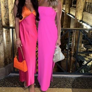 Superdown Hot Pink Maxi Dress, Size XS